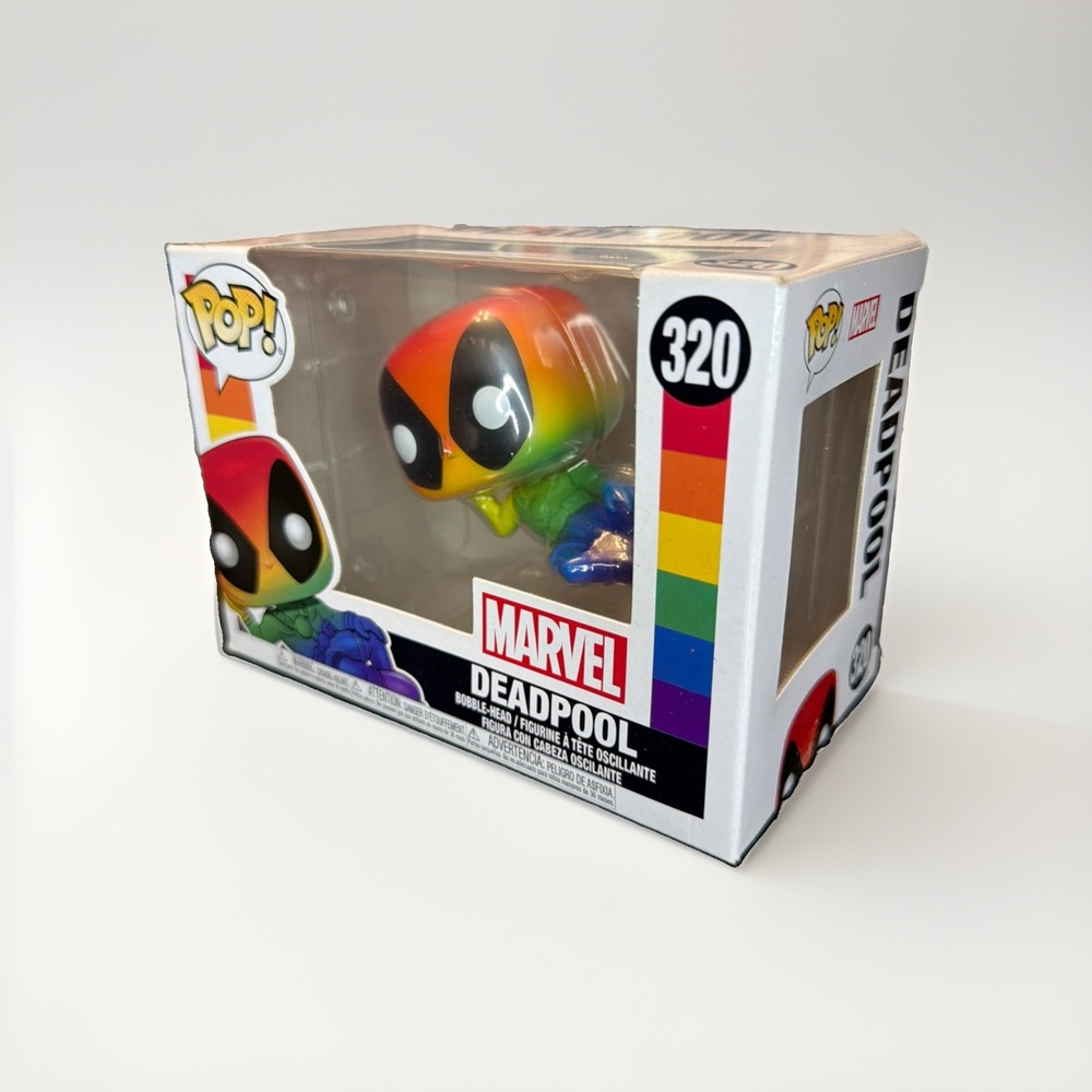 Funko Pop! Vinyl: Deadpool Marvel Rainbow Pride #320 Bobblehead Figure